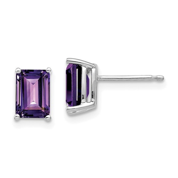 14k White Gold 7x5mm Emerald Cut Amethyst Earrings,All Products : American Fashion Style Bags On Sale 14k White Gold 7x5mm Emerald Cut Amethyst Earrings,All Products : American Fashion Style Bags On Sale